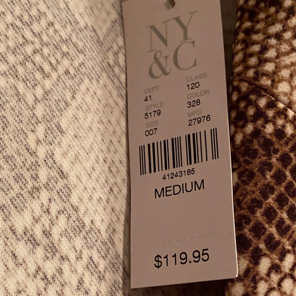 NWT NEW YO & CO DUSTER TRENCH COAT JACKET 100% POLYESTER SNAKESKIN L 39 F/40 B - Picture 16 of 16